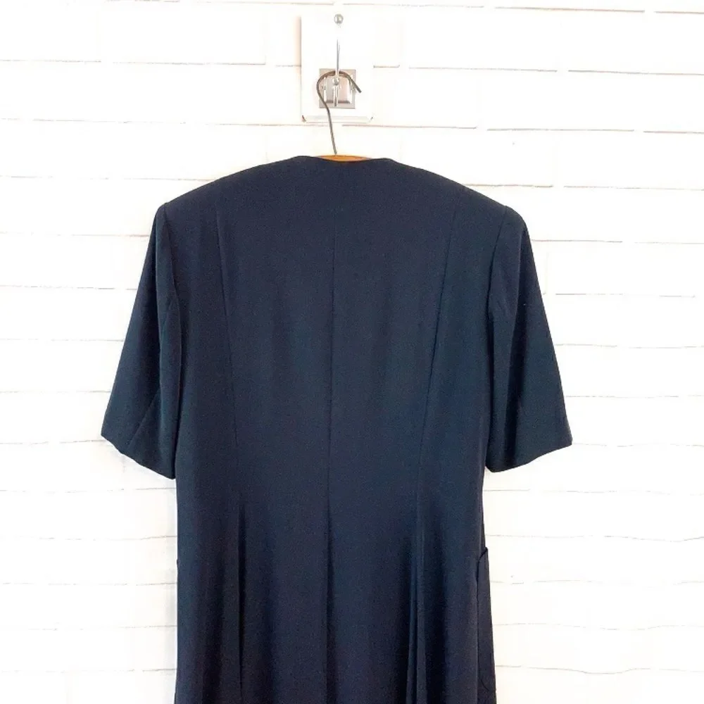GIVENCHY EN PLUS Navy Button Down Dress - Picture 5 of 10